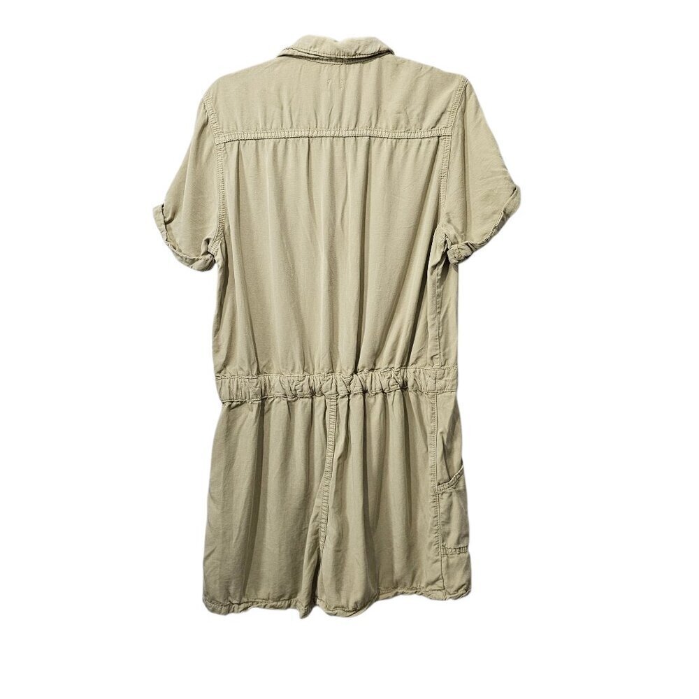 BDG Urban Outfitters Romper Lyocell Front Zip Tan Short Sleeve Utility Jumpsuit - Picture 5 of 6